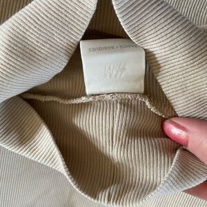 H&M Cream Ribbed Knitwear